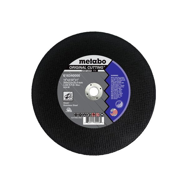 Metabo Cutting Wheel 12"X3/32"X1" - A30R Original LL 616337420